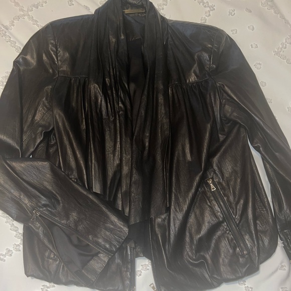 Diane Von Furstenberg Leather Jacket - Picture 6 of 8